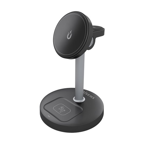 Cargador Inalambrico USB-C 4 en 1 De 15W Para Movil, Apple Watch, Auriculares Con Estuche De Carga, Negro
