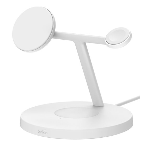 BoostCharge Pro Auriculares, Smartphone, Reloj inteligente Blanco USB Cargador inalámbrico Carga rápida Interior