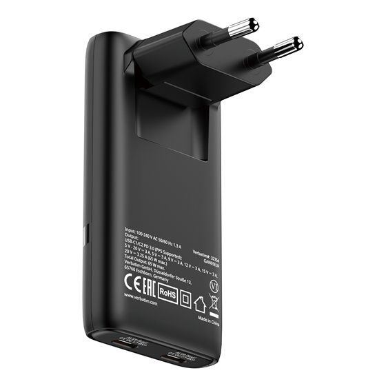32354 cargador de dispositivo móvil Portátil, Smartphone, Tableta Negro Corriente alterna Carga rápida Interior