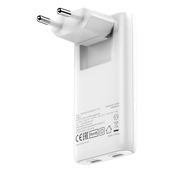 32355 cargador de dispositivo móvil Portátil, Smartphone, Tableta Blanco Corriente alterna Carga rápida Interior
