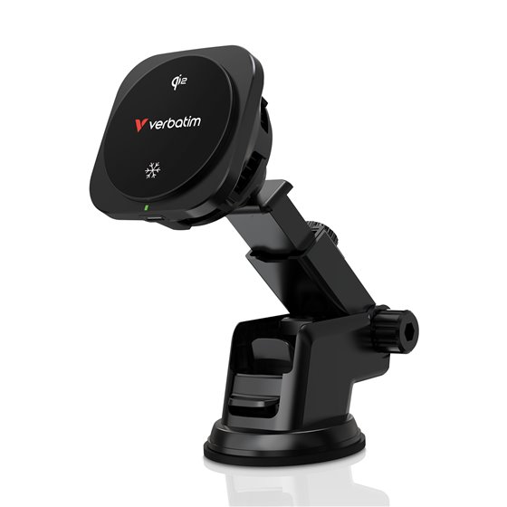 Charge 'n' Drive Qi2 Smartphone Negro USB Cargador inalámbrico Carga rápida Auto