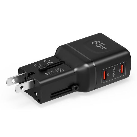 MULTIPLUGSL65W cargador de dispositivo móvil Auriculares, Smartphone, Tableta Negro Corriente alterna Carga rápida Interior
