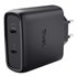 Maxo Cargador GaN USB-C de 2 puertos de 65 W - Negro