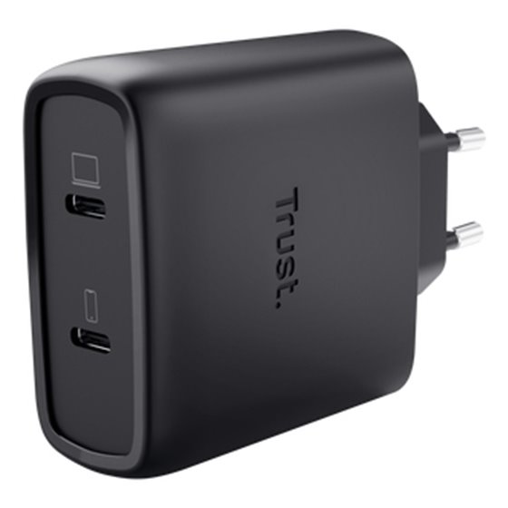 Maxo Cargador GaN USB-C de 2 puertos de 65 W - Negro
