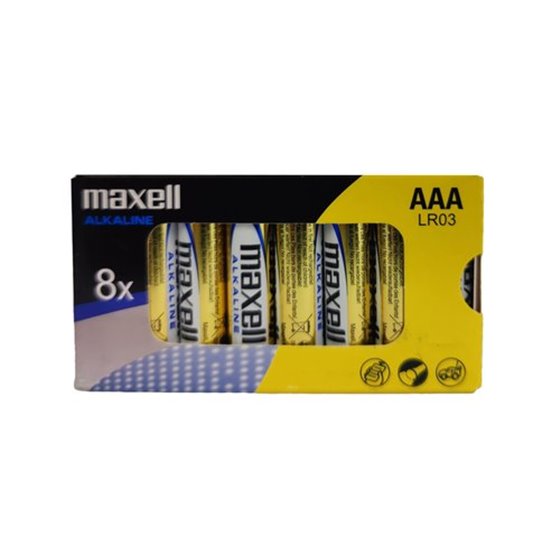 PILAS ALCALINA MAXELL LR03 C/8 - Pack de 36 unidades
