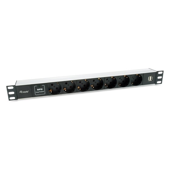 333315 unidad de distribución de energía (PDU) 7 salidas AC 1U Negro, Plata