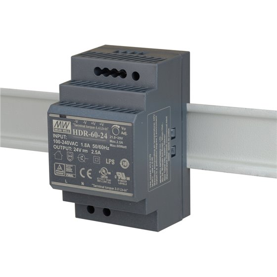 DIS-H60-24 unidad de fuente de alimentación 60 W Negro