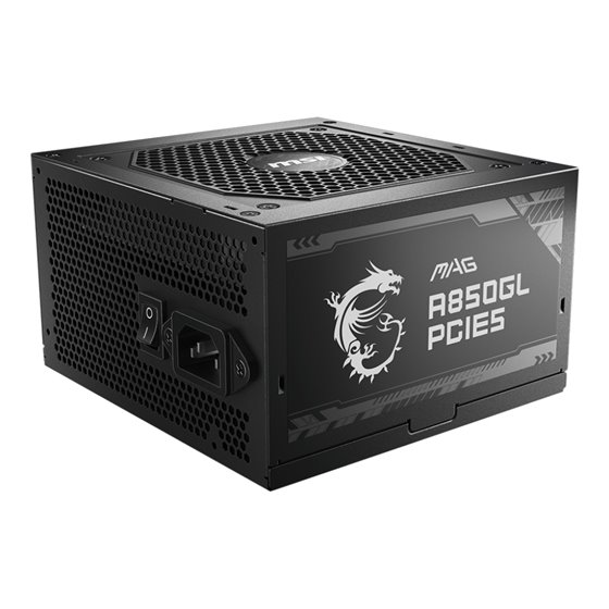 MAG A850GL PCIE5 unidad de fuente de alimentación 850 W 20+4 pin ATX ATX Negro
