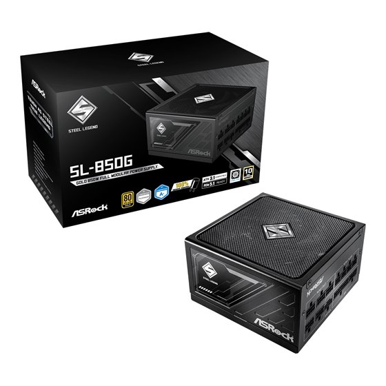 SL-850G Steel Legend unidad de fuente de alimentación 850 W 20+4 pin ATX ATX Negro