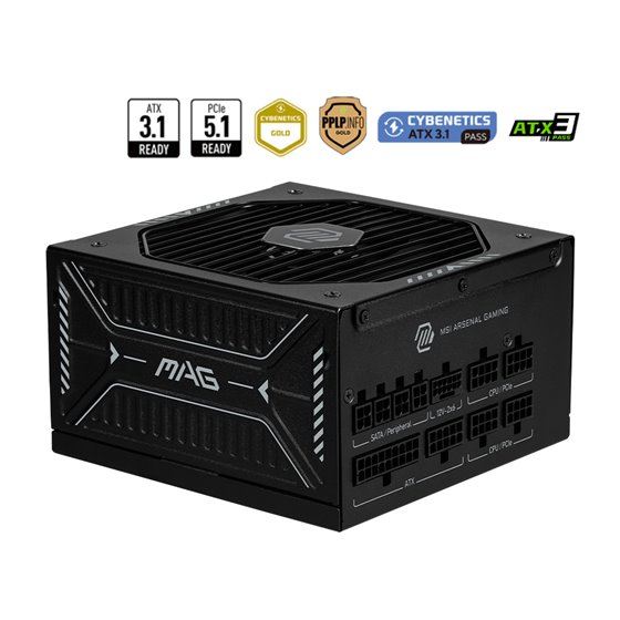 MAG A850GLS PCIE5 unidad de fuente de alimentación 850 W 24-pin ATX ATX Negro