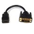 Adaptador de 20cm HDMI a DVI - DVI-D Macho - HDMI Hembra - Cable Conversor de Vídeo - Negro