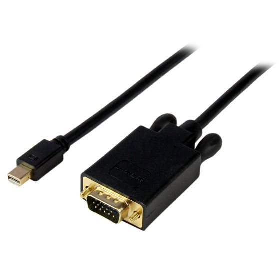 Cable 1,8m Mini DisplayPort a VGA - Cable Adaptador Activo Mini DP a VGA - 1080p - mDP 1.2 o Thunderbolt 1/2 Mac/PC a Monitor VG