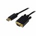 Cable 3m de Vídeo Adaptador Conversor DisplayPort DP a VGA - Convertidor Activo - 1080p - Negro