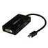 Adaptador Conversor de Mini DisplayPort a VGA DVI o HDMI - Convertidor A/V 3 en 1 para viajes