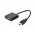 A-HDMI-VGA-04 adaptador de cable de vídeo 0,15 m VGA (D-Sub) HDMI tipo A (Estándar) Negro