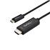 Cable Adaptador de 2m USB-C a HDMI 4K 60Hz - Negro - Cable USB Tipo C a HDMI - Cable Conversor de Vídeo USBC