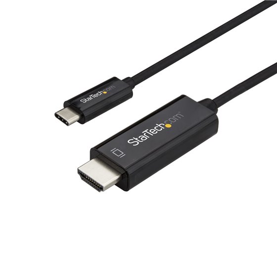 Cable de 1m USB C a HDMI - Cable Adaptador de Vídeo USB Tipo C a HDMI 2.0 4K de 60Hz - Compatible con Thunderbolt 3 - Portátil a