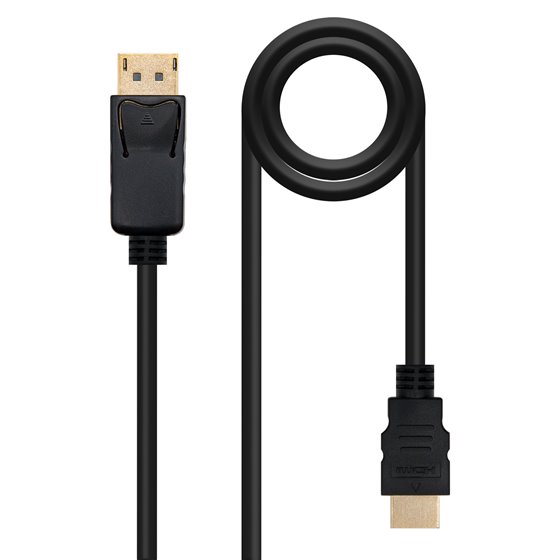 Cable conversor DISPLAYPORT a HDMI, DP/M - HDMI/M, Negro, 3.0 M