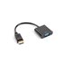 AD-0002-BK adaptador de cable de vídeo 0,2 m VGA (D-Sub) DisplayPort Negro