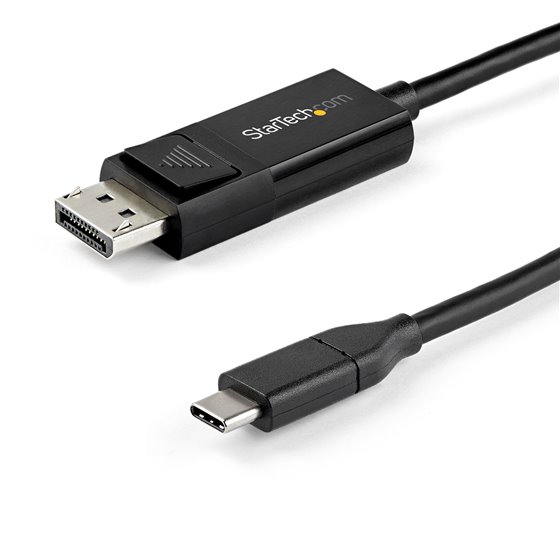 Cable de 1m USB-C a DisplayPort 1.4 - Convertidor Bidireccional Adaptador de Vídeo USB Tipo C - HBR3/HDR/DSC - Cable Conversor p