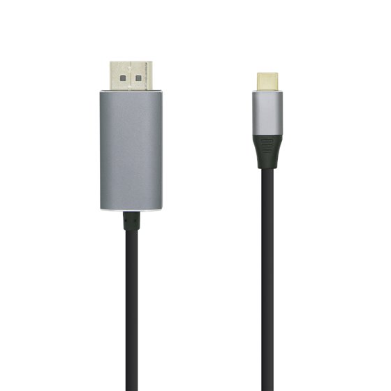 Cable conversor USB-C a Displayport 4K@60HZ, USB-C/M-DP/M, Negro, 1.8m