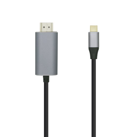Cable conversor USB-C a HDMI 4K@60HZ, USB-C/M-HDMI/M, Negro, 0.8m