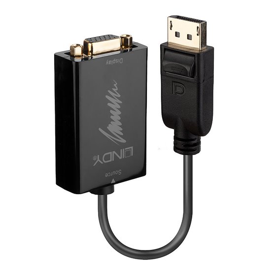 41006 adaptador de cable de vídeo 0,15 m VGA (D-Sub) DisplayPort Negro