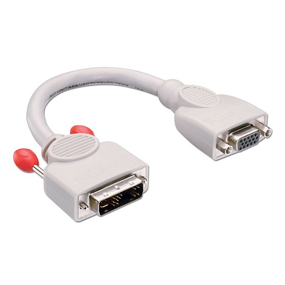 41222 adaptador de cable de vídeo 0,2 m DVI-A VGA (D-Sub) Gris