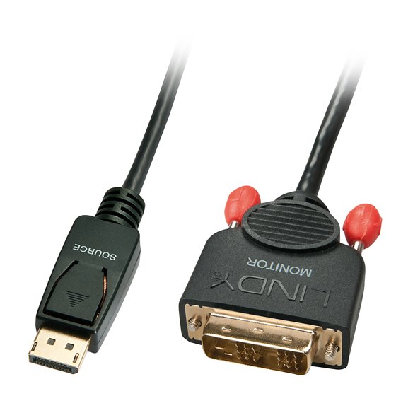 41489 adaptador de cable de vídeo 0,5 m DisplayPort DVI-D Negro
