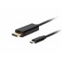 CA-CMDP-10CU-0030-BK adaptador de cable de vídeo 3 m USB Tipo C DisplayPort Negro