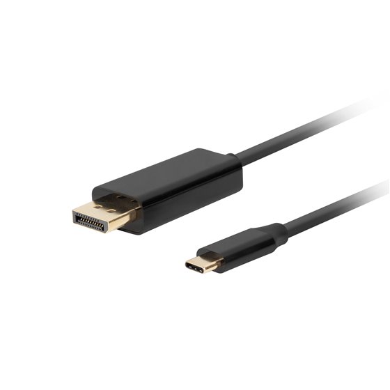 CA-CMDP-10CU-0030-BK adaptador de cable de vídeo 3 m USB Tipo C DisplayPort Negro