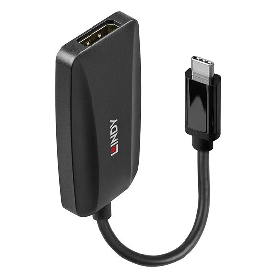 43337 adaptador de cable de vídeo 0,13 m USB Tipo C DisplayPort Negro