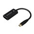 Conversor Aluminio USB-C a Displayport 8K@60Hz, USB-C/M-DP/H, Negro, 15cm