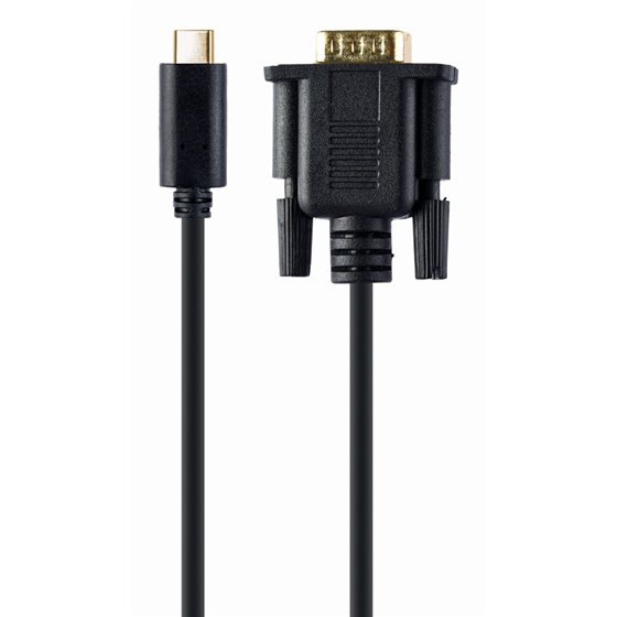 A-CM-VGAM-01 adaptador de cable de vídeo 2 m USB C VGA (D-Sub) Negro