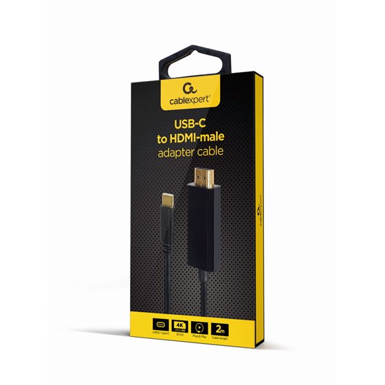 A-CM-HDMIM-01 adaptador de cable de vídeo 2 m USB Tipo C HDMI Negro