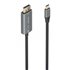 Cable Conversor Aluminio Bidireccional USB-C A DisplayPort 8K@60Hz, USB-C/M-DP/M, Negro, 1.8m