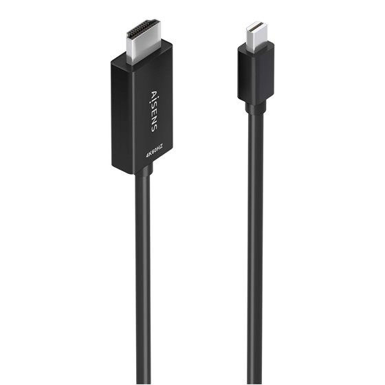 Cable conversor MINI DP a HDMI 4K@60Hz, MINI DP/M-HDMI/M, Negro, 2.0m