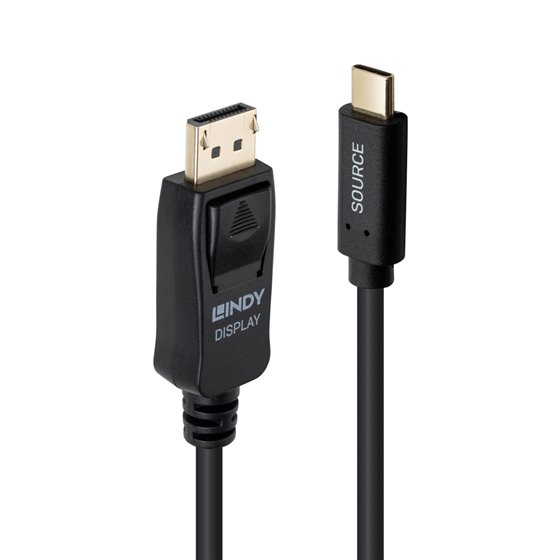 43501 adaptador de cable de vídeo 2 m USB Tipo C DisplayPort Negro