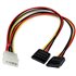 Adaptador Cable Divisor Molex 4 Pines a SATA - 2x Hembra SATA y 1x Macho LP4