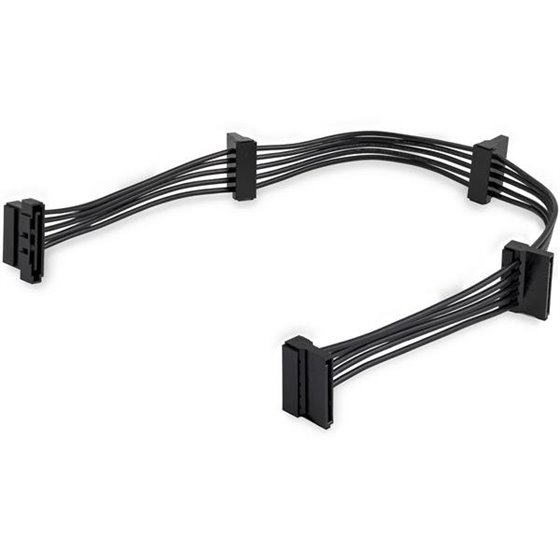 Cable Adaptador Bifurcador Divisor Splitter de Alimentación SATA de 40cm - 4x Receptáculos Hembra SATA