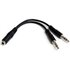Adaptador Divisor de Auriculares 2x Mini-Jack 3,5mm 3 pines a Mini-Jack 4 pines