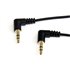 Cable de Audio Estéreo 3,5mm Delgado de Ángulo Recto de 1 pie - M/M