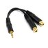 Cable 15cm Audio Splitter Divisor de Auriculares Mini-Jack 3,5mm Estéreo Macho a 2x Hembra