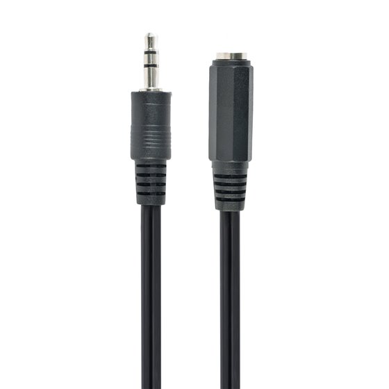 1.5 m, 3.5mm/3.5mm, M/F cable de audio 1,5 m 3,5mm Negro