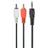 2.5m, 3.5mm/2xRCA, M/M cable de audio 2,5 m 3,5mm Negro, Rojo, Blanco