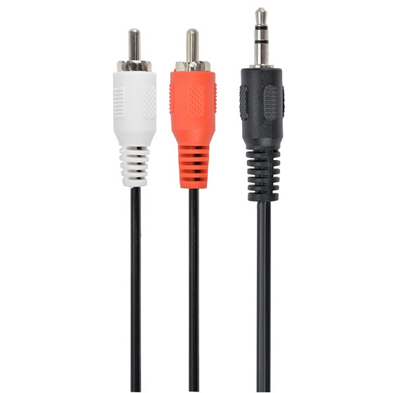 2.5m, 3.5mm/2xRCA, M/M cable de audio 2,5 m 3,5mm Negro, Rojo, Blanco