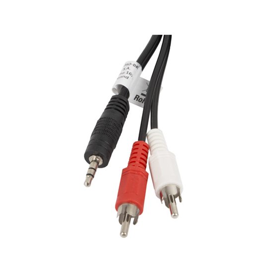 CA-MJRC-10CC-0050-BK cable de audio 5 m 3,5mm 2 x RCA Negro