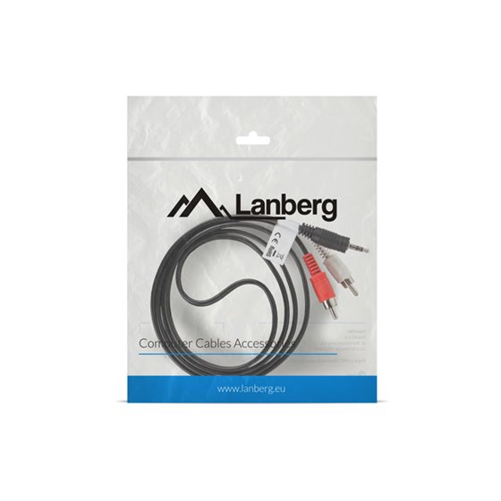 CA-MJRC-10CC-0015-BK cable de audio 1,5 m 3,5mm 2 x RCA Negro