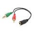 EC1642 cable de audio 0,15 m 3,5mm 2 x 3,5mm Negro, Verde, Rojo