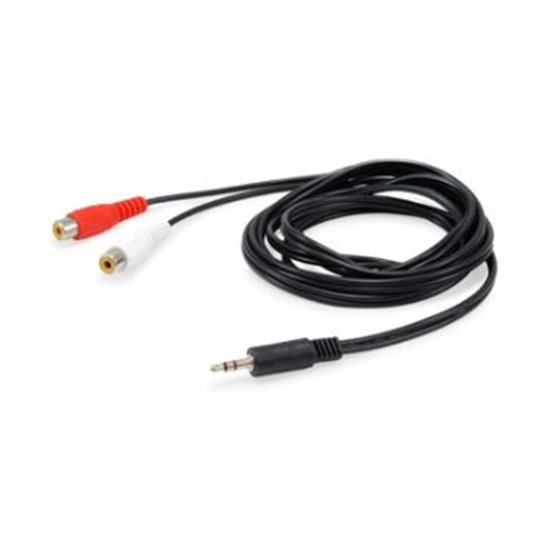 147093 cable de audio 250 m 2 x RCA 3,5mm Negro